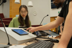 Student ambassador learning about Multimode